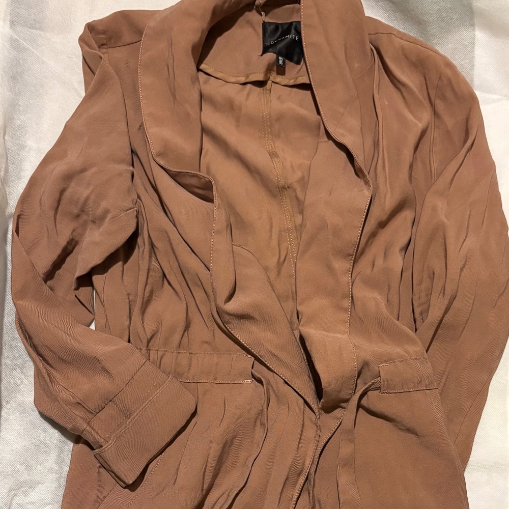 Dynamite Camel Lightweight Duster Trench Coat (Large)